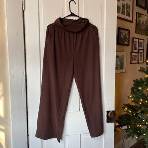 Chic Brown Wide Leg Yoga Pants